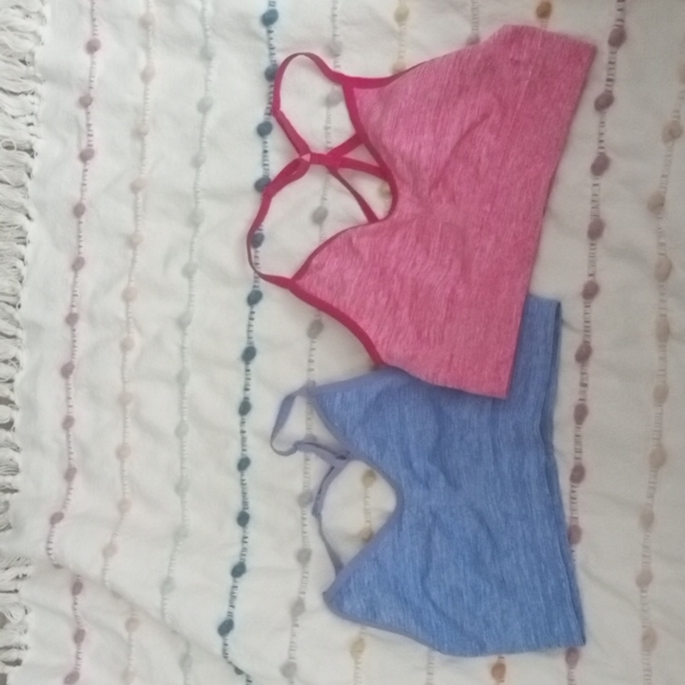 Girls AK  AKAMC Sports Bra  Pink / Blue XL Set Of 2